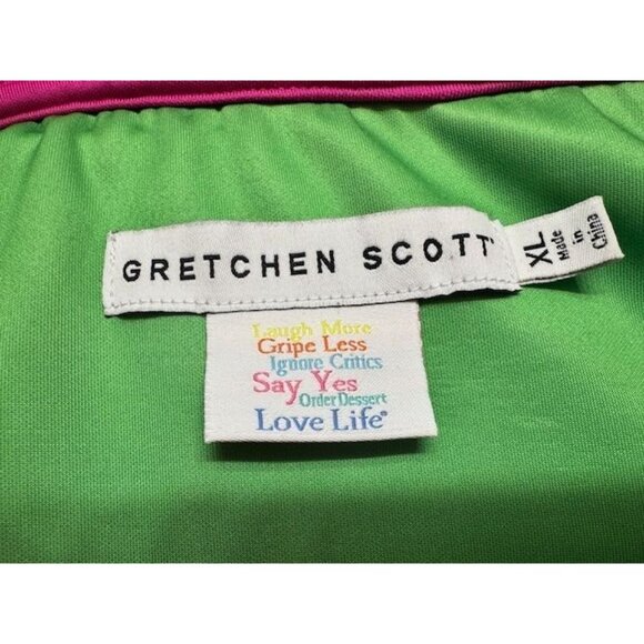 Gretchen Scott Women Vibrant Ballet Core Playful Ruffle V-Neck Pullover Top XL - Picture 5 of 7